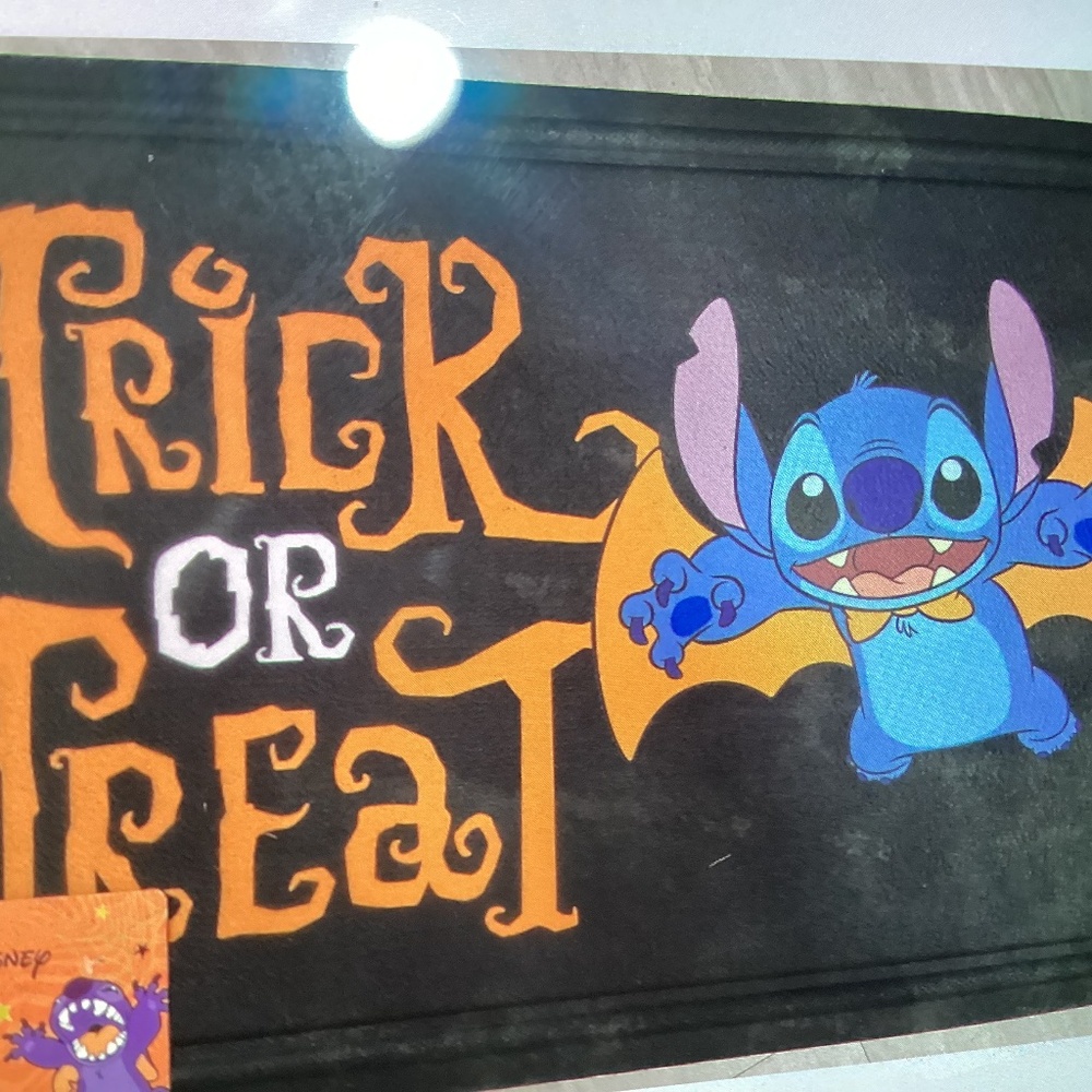 New Disney Halloween Stitch Rubber Doormat Mat - trick or treat